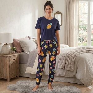 Briefly Stated fruit sleep jogger women’s size small Medium pajamas pockets New